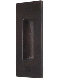 Solid Bronze Pocket-Door Flush Pull - 4 inch X 2 inch.